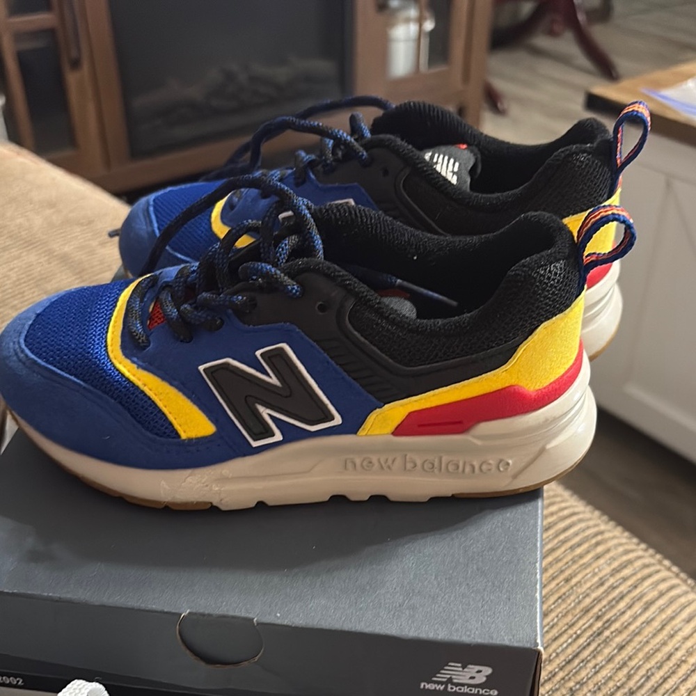 New Balance Kids' Blue and Yellow Sneakers